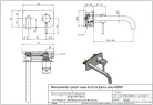 Bugnatese KOBUK falsík alatti mosdócsaptelep 22 cm-es kifolyóval,leeresztő nélkül,Matt bronz 2247BO