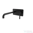 Bugnatese KOBUK Fal alatti mosdócsaptelep 22 cm kifolyóval fekete színben, leeresztő nélkül,  2247NE