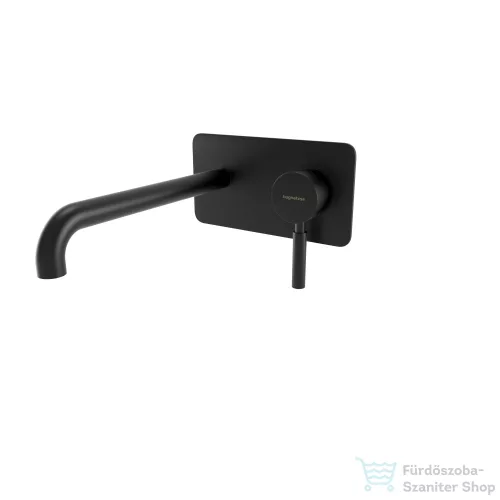 Bugnatese KOBUK Fal alatti mosdócsaptelep 22 cm kifolyóval fekete színben, leeresztő nélkül,  2247NE