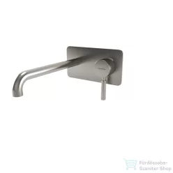   Bugnatese KOBUK Fal alatti mosdócsaptelep 22 cm kifolyóval szálcsiszolt nikkel színben, leeresztő nélkül,  2247NS