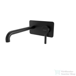   Bugnatese KOBUK falsík alatti mosdócsaptelep 22 cm-es kifolyóval,click-clack leeresztővel,Matt fekete 2247SCNE