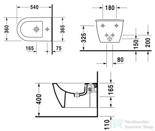 Duravit Darling New függesztett bidet 2249150000 ( 224915 )
