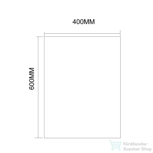 AQUALINE csiszolt tükör akasztó nélkül, 40x60cm (22491)