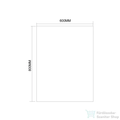 AQUALINE csiszolt tükör akasztó nélkül, 60x80cm (22493)