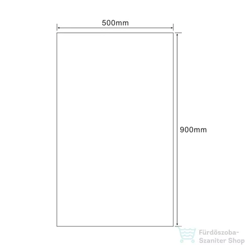 AQUALINE csiszolt tükör akasztó nélkül, 50x90cm (22494)