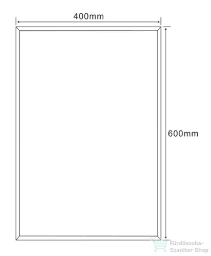AQUALINE csiszolt tükör akasztó nélkül, 40x60cm (22495)