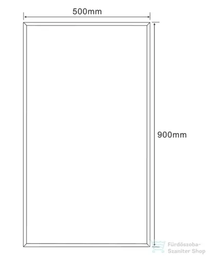 AQUALINE csiszolt tükör akasztó nélkül, 50x90cm (22497)