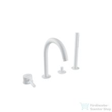   Bugnatese KOBUK Peremre szerelt 4 üléses kádcsaptelep, fehér színben 2255BI