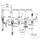 Bugnatese KOBUK Peremre szerelt 4 üléses kádcsaptelep, króm színben 2255