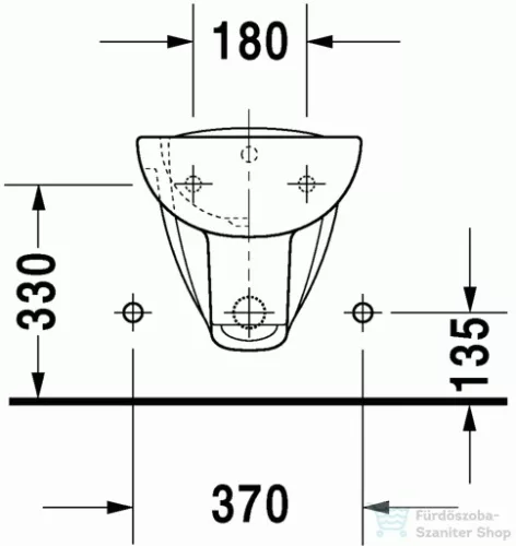 Duravit D-Code fali bidé 22571500002 ( 225715 )