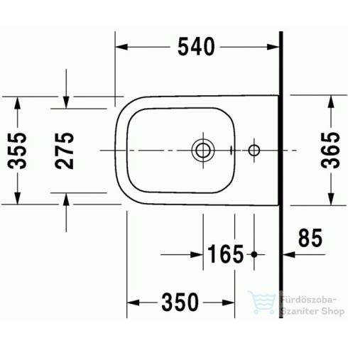 Duravit HAPPY D.2 fali bidé Wondergliss bevonattal,antracit 22581513001