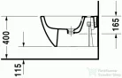 Duravit HAPPY D.2 fali bidé Wondergliss bevonattal,antracit 22581513001