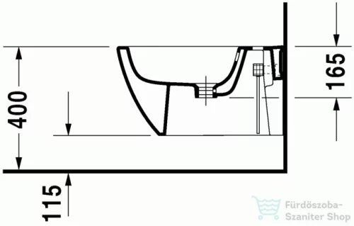 Duravit HAPPY D.2 fali bidé Wondergliss bevonattal,antracit 22581513001