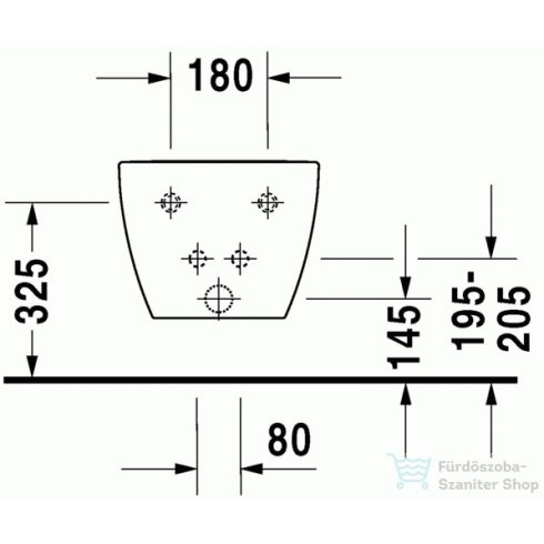 Duravit HAPPY D.2 fali bidé Wondergliss bevonattal,antracit 22581513001