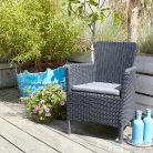 Curver Trenton műrattan kerti fotel grafit 226453