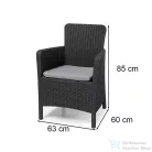 Curver Trenton műrattan kerti fotel grafit 226453