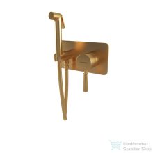   Bugnatese KOBUK falsík alatti bidé csaptelep, zuhanyszettel, leeresztő nélkül, szálcsiszolt arany 2266OS