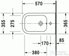 Duravit Happy D.2 álló bidé 2267100000 ( 226710 )