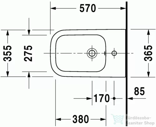 Duravit Happy D.2 álló bidé 2267100000 ( 226710 )