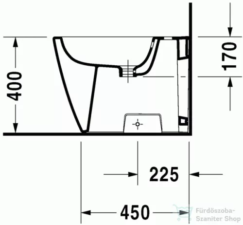 Duravit Happy D.2 álló bidé 2267100000 ( 226710 )