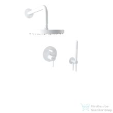   Bugnatese Kobuk falsík alatti komplett zuhanyrendszer 22,5 cm-es esőztetővel,belső egységgel,zuhanyszettel,matt fehér 2274BI