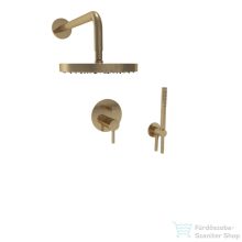   Bugnatese Kobuk falsík alatti komplett zuhanyrendszer 22,5 cm-es esőztetővel,belső egységgel,zuhanyszettel,bronz 2274BR