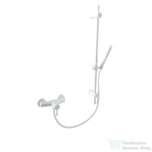   Bugnatese KOBUK zuhany csaptelep rudas zuhanyszettel, matt fehér 2280BI