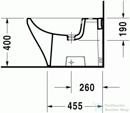 Duravit Durastyle álló bidé, 63x37 cm 2283100000 ( 228310 )