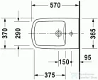 Duravit Durastyle álló bidé, 57x37 cm 2284100000 ( 228410 )