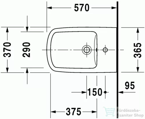 Duravit Durastyle álló bidé, 57x37 cm 2284100000 ( 228410 )