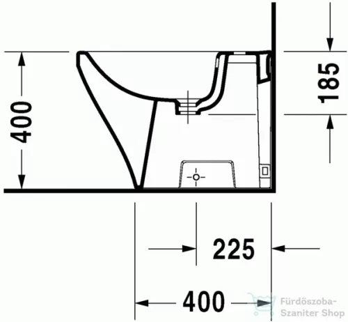 Duravit Durastyle álló bidé, 57x37 cm 2284100000 ( 228410 )