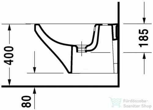Duravit Durastyle fali bidé 54x37 cm 2287150000 ( 228715 )