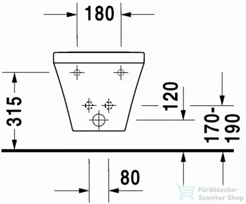 Duravit Durastyle fali bidé 54x37 cm 2287150000 ( 228715 )