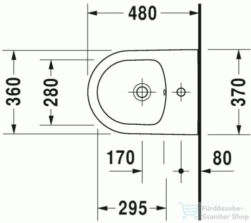 Duravit ME by Starck Compact fali bide 2290150000 ( 229015 )