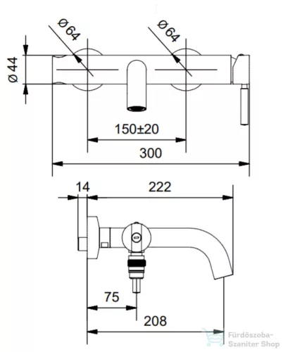 Bugnatese KOBUK Kádcsaptelep, zuhanyszettel, bronz színben 2290BR