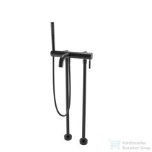   Bugnatese KOBUK Szabadonálló kádcsaptelep, kézizuhannyal, fekete színben 2290PNE