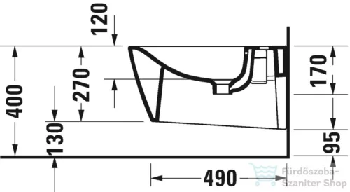 Duravit Viu fali bidé 2292150000 ( 229215 )
