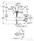 Grohe EUROSTYLE Cosmopolitan mosdó csaptelep, automata leeresztővel, króm 23037002