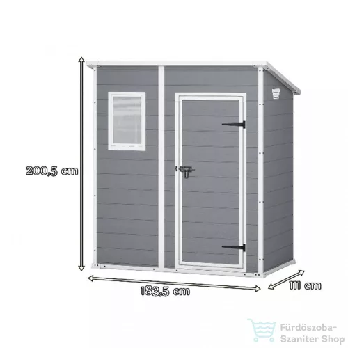 Curver Manor pet műanyag szerszámos ház szürke/fehér 230394