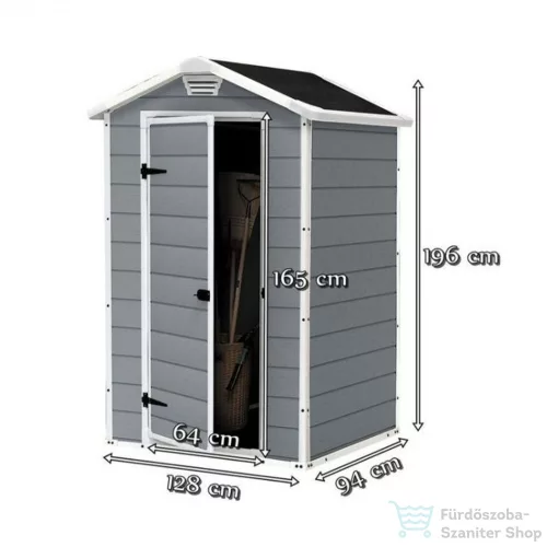 Curver MANOR 4x3 kerti ház, szürke-fehér színben 230446