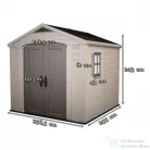 Curver Factor 8x8 kerti ház, beige-taupe színben 230453