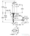 Grohe EURODISC COSMOPOLITAN mosdócsaptelep XL-Size króm 23055002