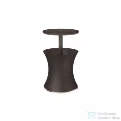   Curver Cool Bar Rattan kerti italtartó asztal, whiskey barna színben 230902