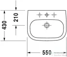 Duravit D-Code 55x43 cm-es mosdó 23105500002 ( 231055 )
