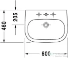 Duravit D-Code 60x46 cm-es mosdó 23106000002 ( 231060 )
