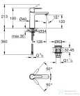 Grohe LINEARE S mosdó csaptelep click-clack leeresztővel,Supersteel 23106DC1