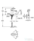 Grohe QuickFix START mosdó csaptelep bidé zuhannyal, króm 23123003