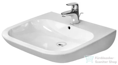 Duravit D-CODE 60x55,5 cm-es csiszolt mosdó mozgássérülteknek,fehér 23126000002