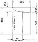 Duravit D-CODE 60x55,5 cm-es csiszolt mosdó mozgássérülteknek,fehér 23126000002