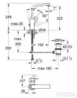 GROHE EUROCUBE mosdó csaptelep, automata leeresztővel, króm 2313500E